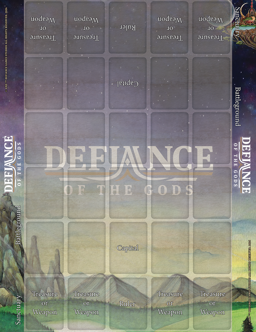 Demo Printable (Digital Download) Two-Player GAME Defiance of the Gods